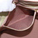 Christian Dior Canage Hand Bag Coated Canvas Pink Gold Auth ka5885-22