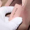 Christian Dior Canage Hand Bag Coated Canvas Pink Gold Auth ka5885-11