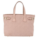 Christian Dior Canage Hand Bag Coated Canvas Pink Gold Auth ka5885-2