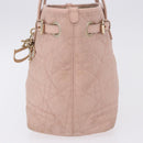 Christian Dior Canage Hand Bag Coated Canvas Pink Gold Auth ka5885-3