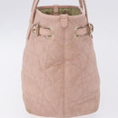 Christian Dior Canage Hand Bag Coated Canvas Pink Gold Auth ka5885-4