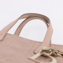 Christian Dior Canage Hand Bag Coated Canvas Pink Gold Auth ka5885-8