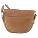 LOEWE Shoulder Bag Leather Beige Gold Auth ka5886-2