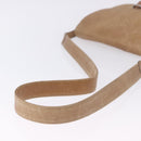 LOEWE Shoulder Bag Leather Beige Gold Auth ka5886-7