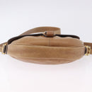 LOEWE Shoulder Bag Leather Beige Gold Auth ka5886-5
