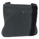 PRADA Shoulder Bag Leather Green Silver Auth ka5888V-1