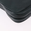 PRADA Shoulder Bag Leather Green Silver Auth ka5888V-9
