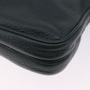 PRADA Shoulder Bag Leather Green Silver Auth ka5888V-14