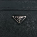 PRADA Shoulder Bag Leather Green Silver Auth ka5888V-17