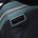 PRADA Shoulder Bag Leather Green Silver Auth ka5888V-18