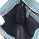 PRADA Shoulder Bag Leather Green Silver Auth ka5888V-20