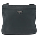 PRADA Shoulder Bag Leather Green Silver Auth ka5888V-13