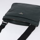 PRADA Shoulder Bag Leather Green Silver Auth ka5888V-6