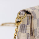 LOUIS VUITTON Damier Azur Pochette Felicie Chain Wallet N63106 LV Auth ka5889A-9
