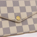 LOUIS VUITTON Damier Azur Pochette Felicie Chain Wallet N63106 LV Auth ka5889A-19