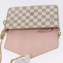 LOUIS VUITTON Damier Azur Pochette Felicie Chain Wallet N63106 LV Auth ka5889A-20