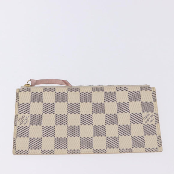 LOUIS VUITTON Damier Azur Pochette Felicie Chain Wallet N63106 LV Auth ka5889A