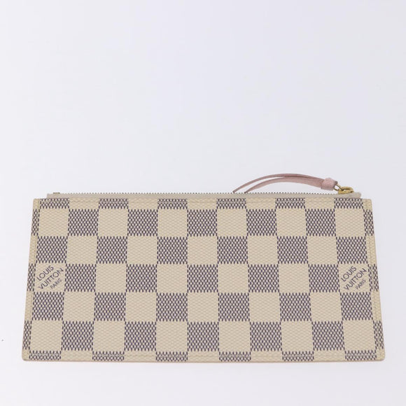 LOUIS VUITTON Damier Azur Pochette Felicie Chain Wallet N63106 LV Auth ka5889A