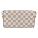 LOUIS VUITTON Damier Azur Pochette Felicie Chain Wallet N63106 LV Auth ka5889A-3