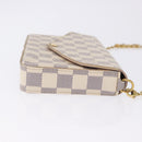 LOUIS VUITTON Damier Azur Pochette Felicie Chain Wallet N63106 LV Auth ka5889A-4