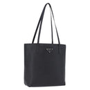 PRADA Tote Bag Saffiano leather Black Silver Auth ka5890V-1