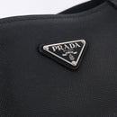 PRADA Tote Bag Saffiano leather Black Silver Auth ka5890V-14