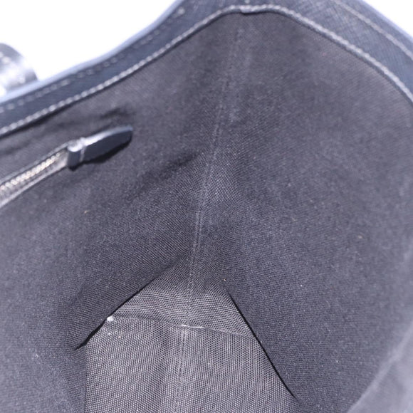 PRADA Tote Bag Saffiano leather Black Silver Auth ka5890V