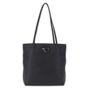 PRADA Tote Bag Saffiano leather Black Silver Auth ka5890V-2