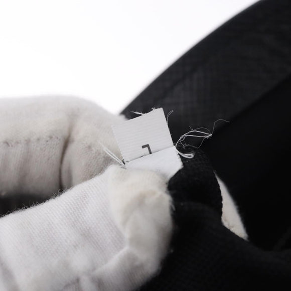 PRADA Tote Bag Saffiano leather Black Silver Auth ka5890V