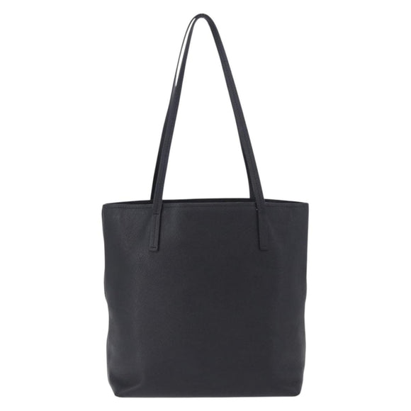 PRADA Tote Bag Saffiano leather Black Silver Auth ka5890V