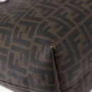 FENDI Zucca Canvas Tote Bag PVC Brown Black Auth ka5891-12