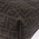 FENDI Zucca Canvas Tote Bag PVC Brown Black Auth ka5891-13