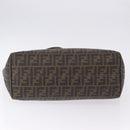 FENDI Zucca Canvas Tote Bag PVC Brown Black Auth ka5891-9