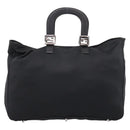FENDI Hand Bag Cotton jersey Black Silver Auth ka5894-13