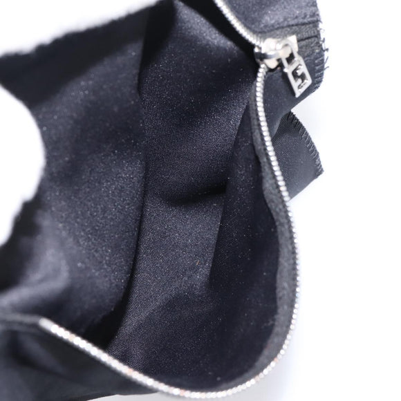 FENDI Hand Bag Cotton jersey Black Silver Auth ka5894