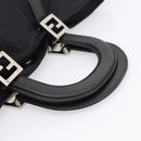 FENDI Hand Bag Cotton jersey Black Silver Auth ka5894-7
