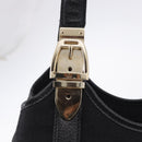 GUCCI Hand Bag Canvas Black Gold 145761 Auth ka5897V-10