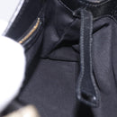 GUCCI Hand Bag Canvas Black Gold 145761 Auth ka5897V-18