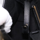 GUCCI Hand Bag Canvas Black Gold 145761 Auth ka5897V-19
