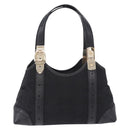 GUCCI Hand Bag Canvas Black Gold 145761 Auth ka5897V-13