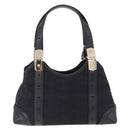 GUCCI Hand Bag Canvas Black Gold 145761 Auth ka5897V-2