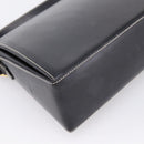 Christian Dior Shoulder Bag Leather Black Gold Auth ka5898-13