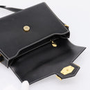 Christian Dior Shoulder Bag Leather Black Gold Auth ka5898-14