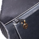 Christian Dior Shoulder Bag Leather Black Gold Auth ka5898-18