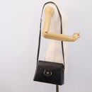 Christian Dior Shoulder Bag Leather Black Gold Auth ka5898-20