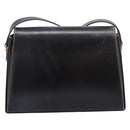 Christian Dior Shoulder Bag Leather Black Gold Auth ka5898-3