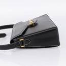 Christian Dior Shoulder Bag Leather Black Gold Auth ka5898-4