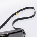 Christian Dior Shoulder Bag Leather Black Gold Auth ka5898-8