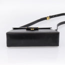 Christian Dior Shoulder Bag Leather Black Gold Auth ka5898-9
