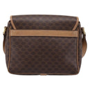 CELINE Macadam Canvas Shoulder Bag PVC Leather Brown Gold Auth ka5899-2